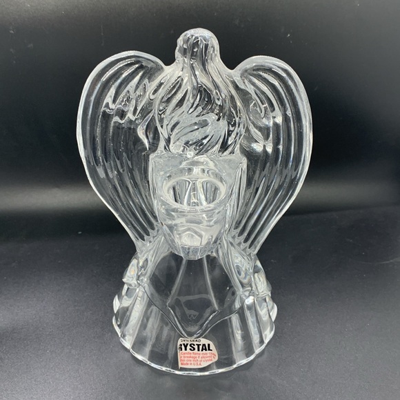 Crystal Angel Candle Holder. 25% lead. - Picture 3 of 8
